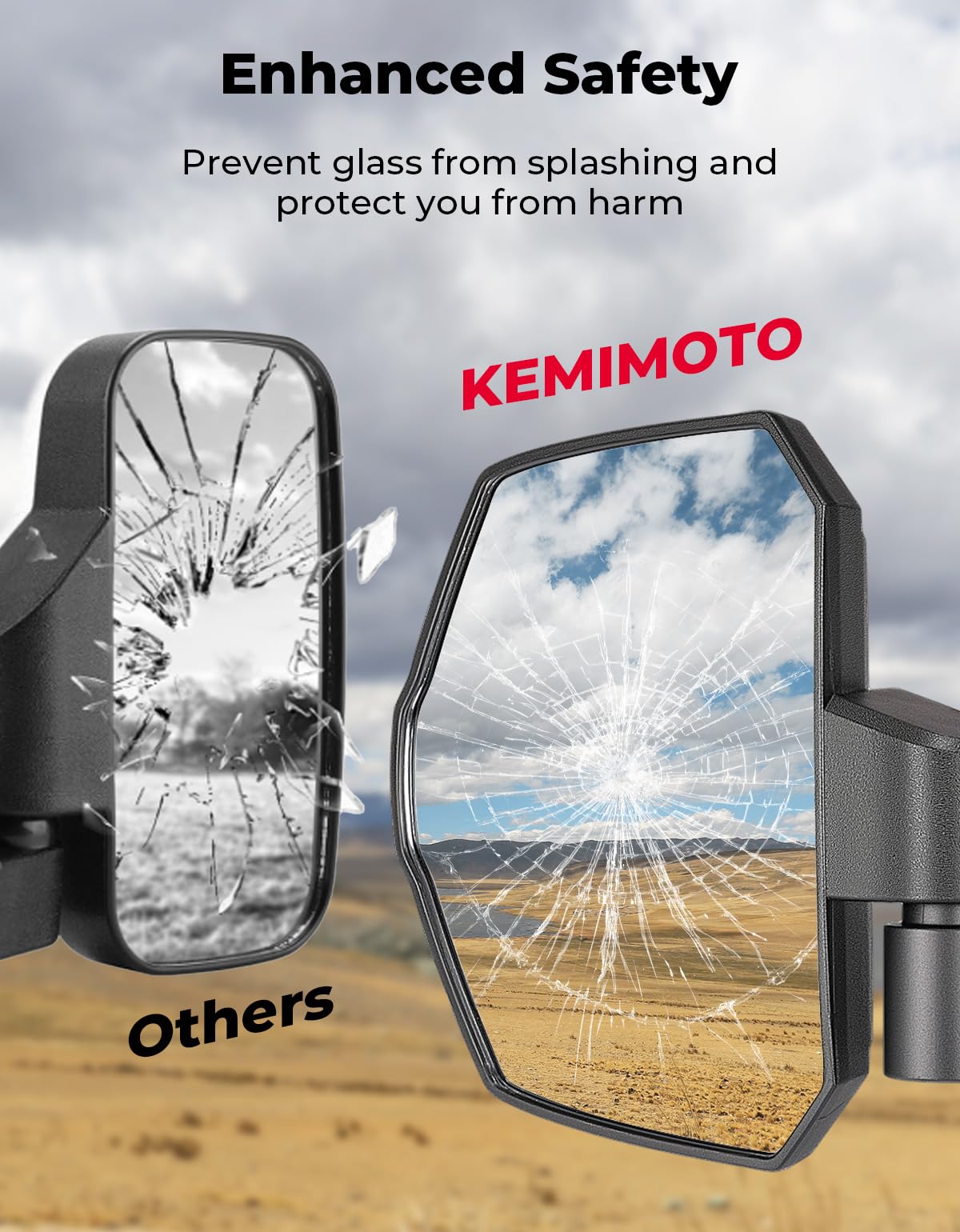KEMIMOTO lifestyle trail ride setting illustrating visibility and safety