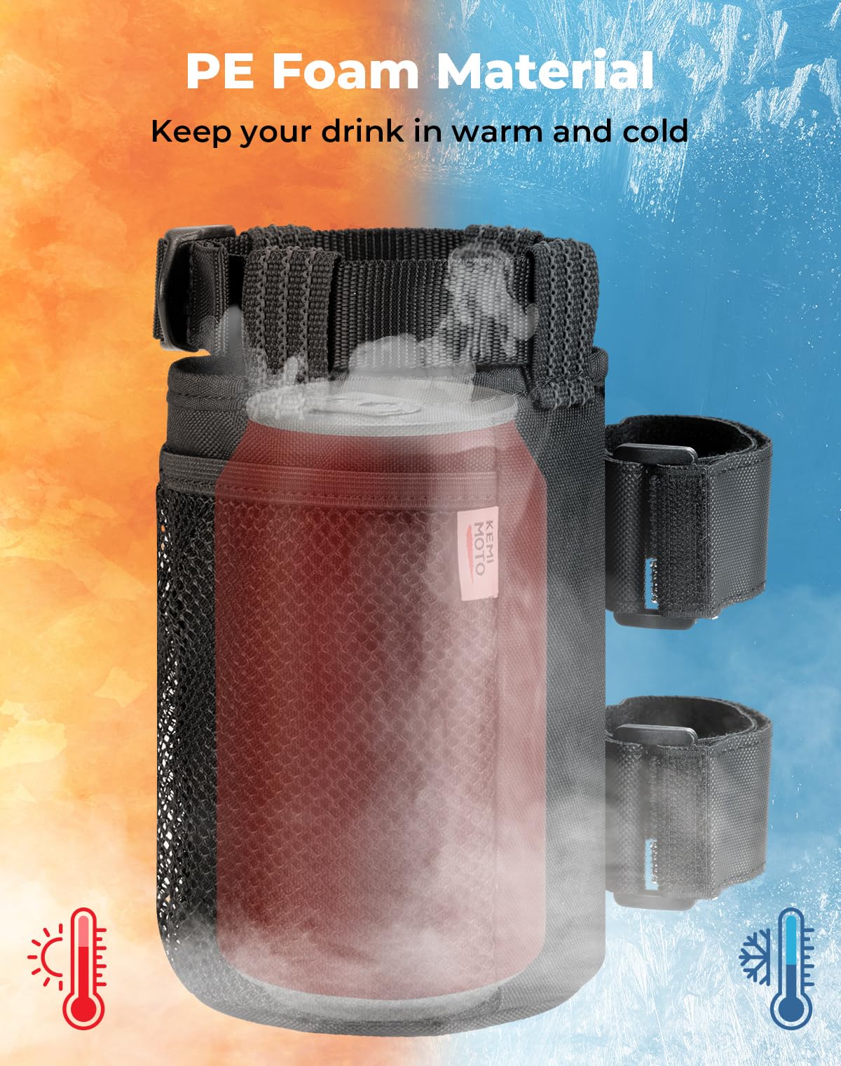 KEMIMOTO mesh pockets holding phone and keys for quick access