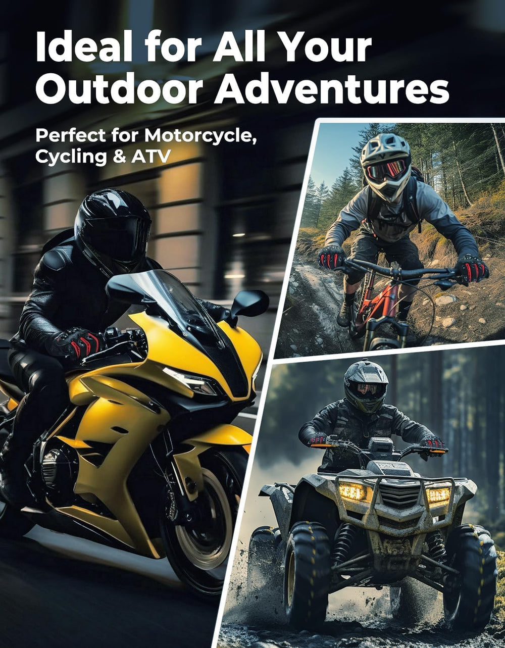 KEMIMOTO gloves worn on motorcycle in motion showing real-world riding performance