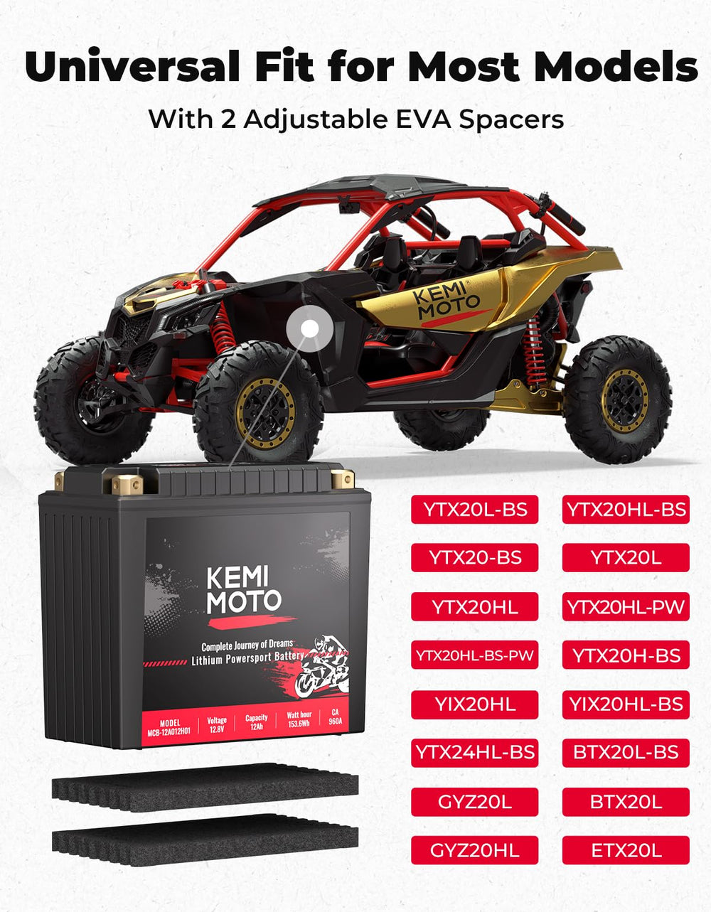 KEMIMOTO side label with specs for quick verification before purchase