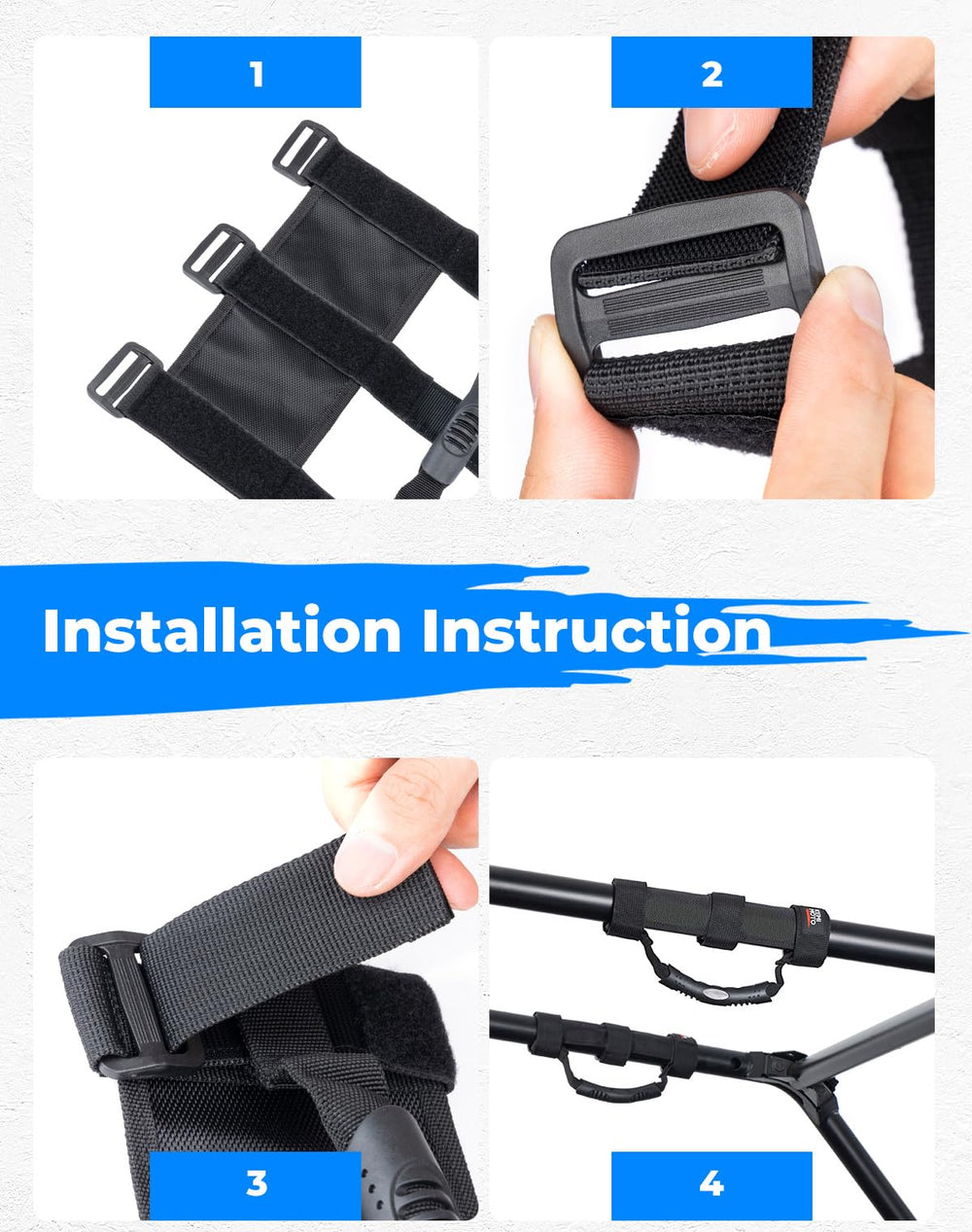 KEMIMOTO handle beside helmet showing scale and ergonomic hand clearance