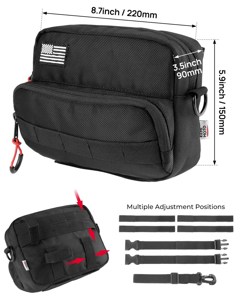 KEMIMOTO included straps and buckles for secure multi-point attachment