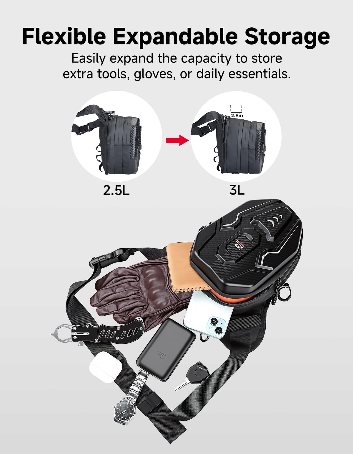 KEMIMOTO adjustable strap and buckle fitting securely with comfort