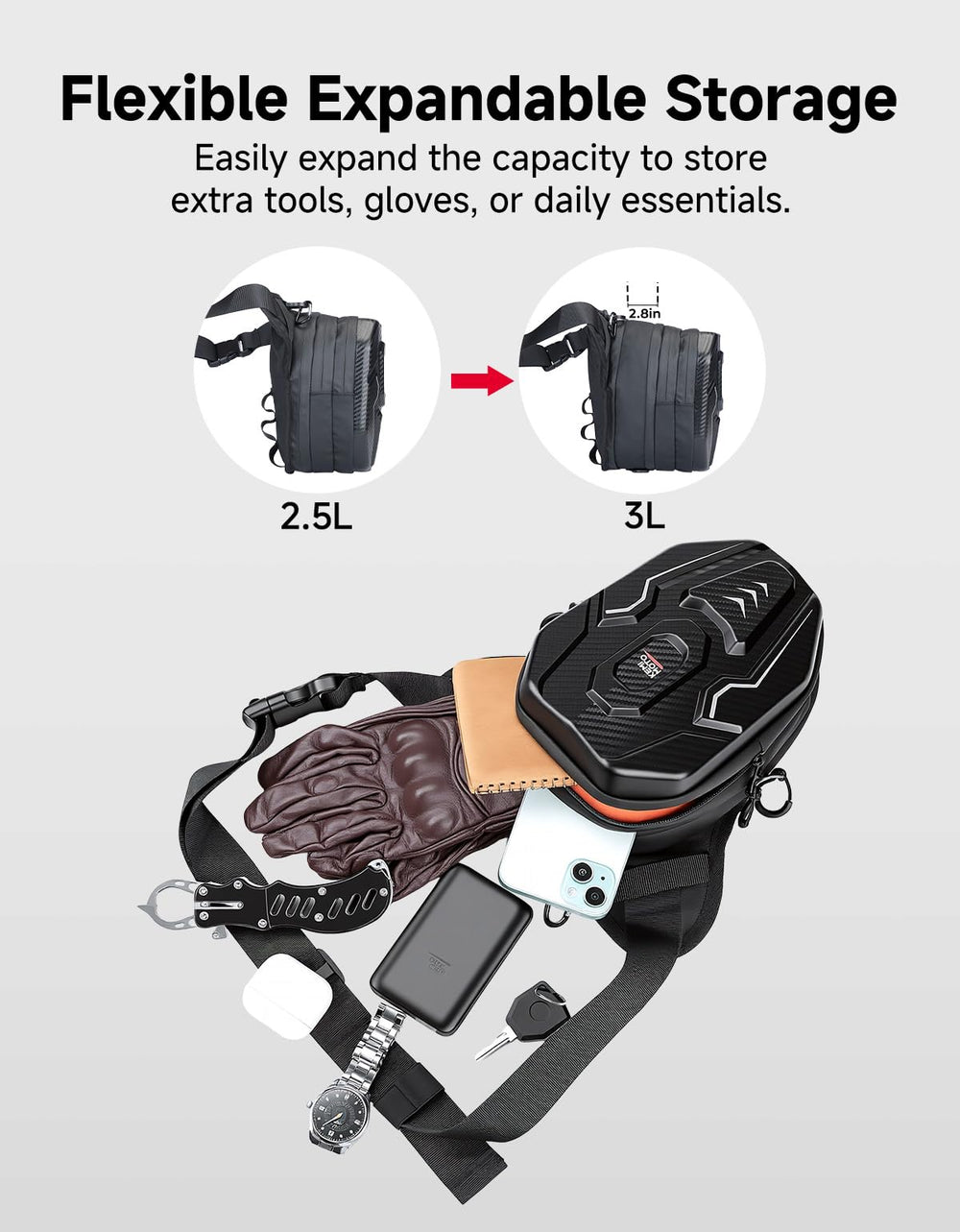 KEMIMOTO adjustable strap and buckle fitting securely with comfort