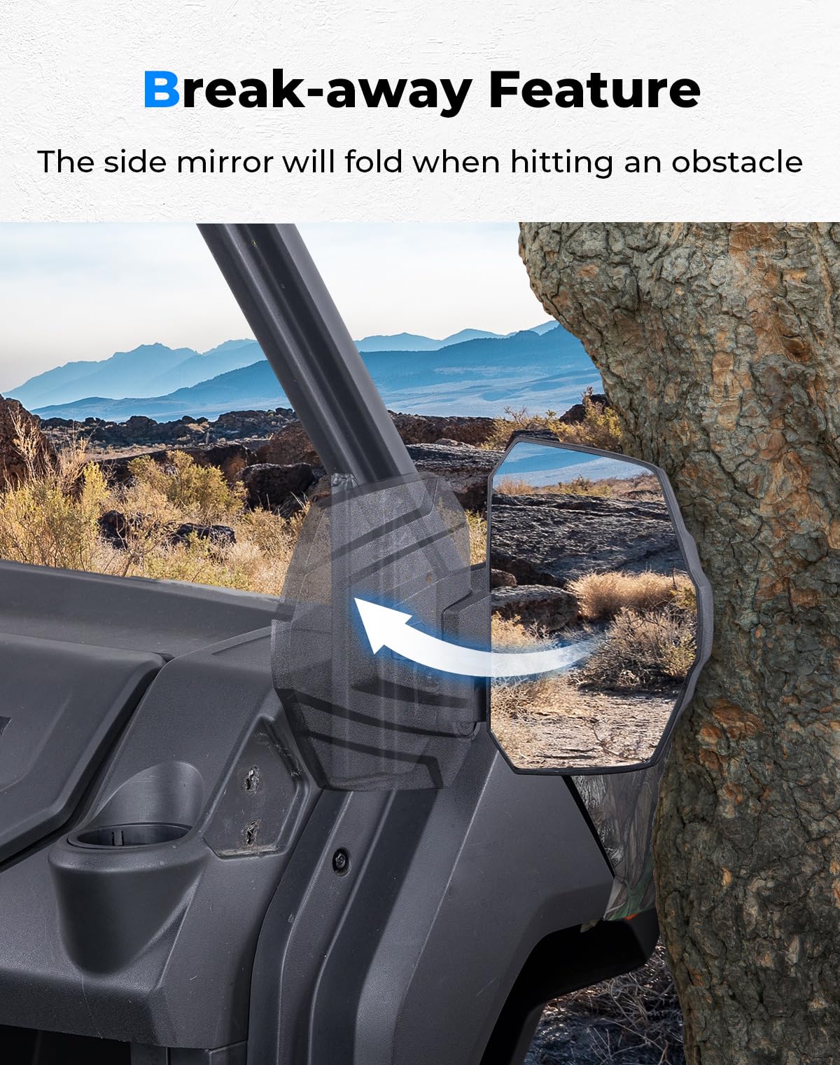 KEMIMOTO mirror telescopic extension demonstration showing adjustable reach for safer sightlines