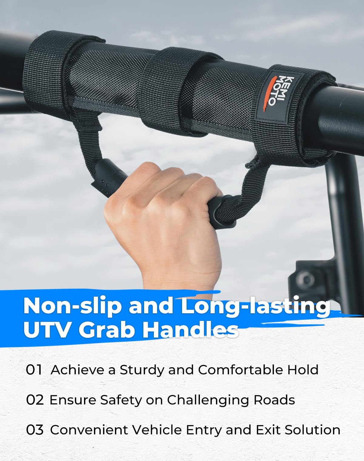 KEMIMOTO close-up textured polymer grip offering secure non-slip hold