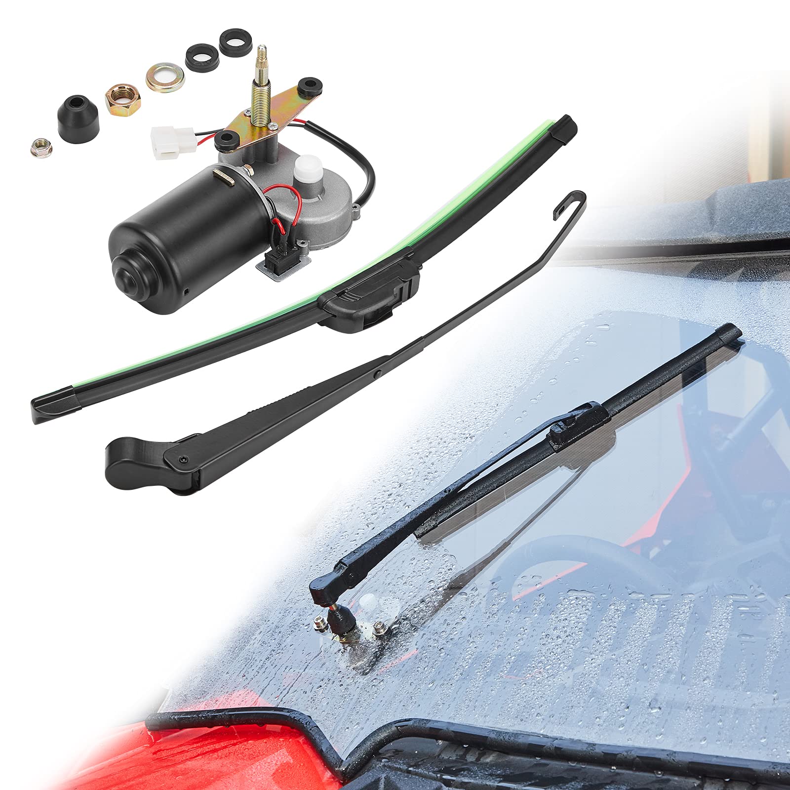 KEMIMOTO front assembly showing compact motor and arm, improving UTV visibility