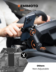 KEMIMOTO angle adjustment joints demonstrating 360° rotation
