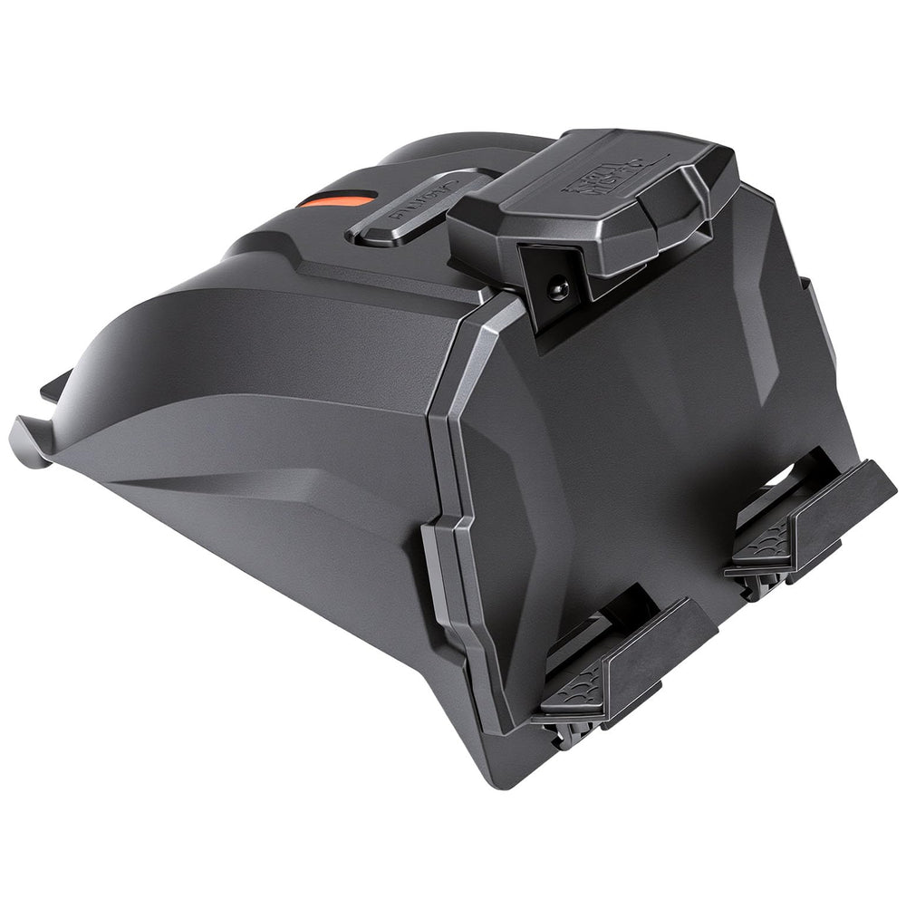 KEMIMOTO front-mounted X3 holder showing secure device placement and visibility