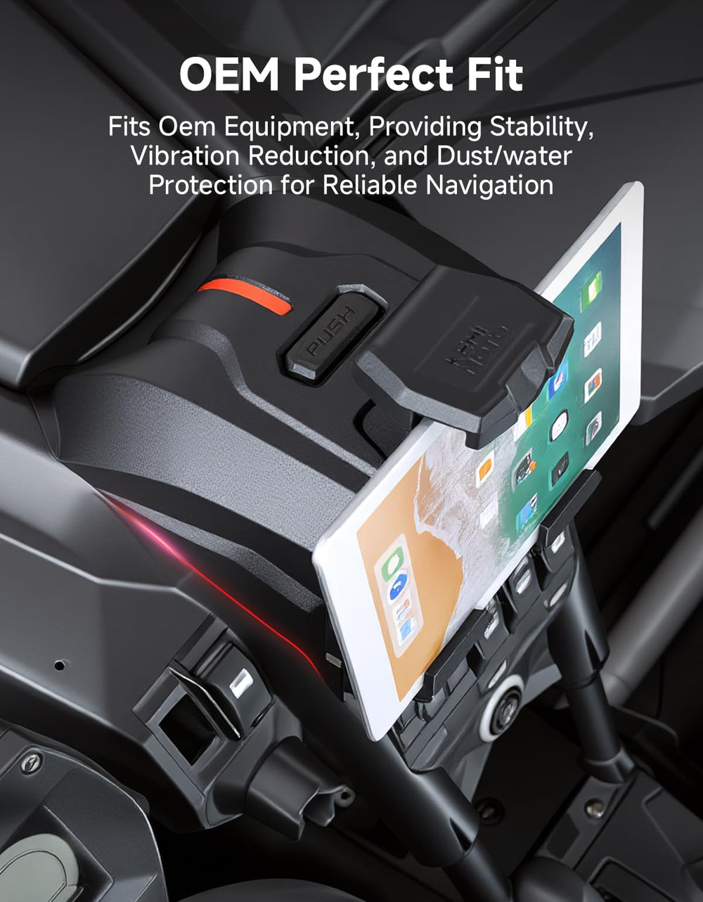KEMIMOTO push-button release detail enabling quick one-handed removal