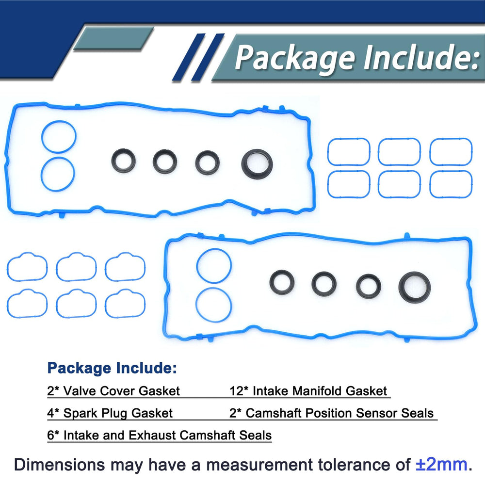 KERAIDMOTO gasket kit laid out with seals and grommets for comprehensive replacement