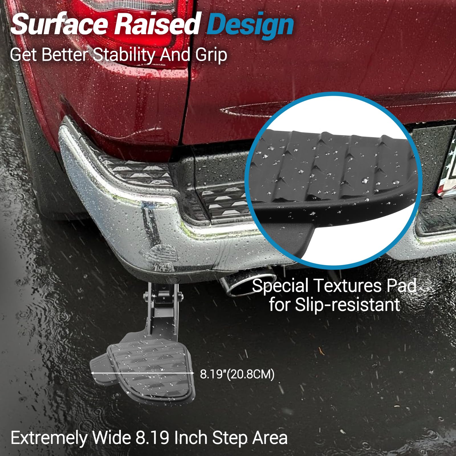 keriolee step next to shoe shows scale and comfortable step depth