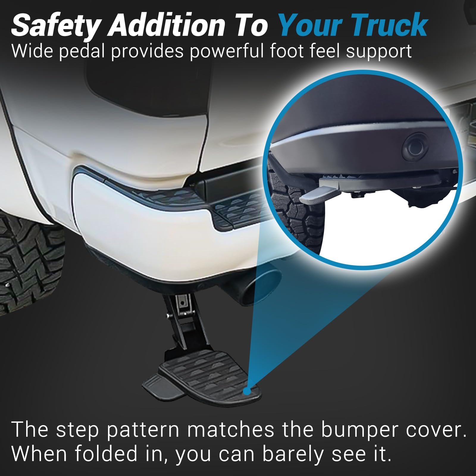 keriolee step flipped down with foot demonstrates easy one-step access