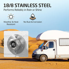 KES metal dust cap with flat handle, keeps inlet clean and easy to tighten