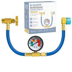 Ketofa front assembly showing hose and fittings for reliable R-1234YF charging