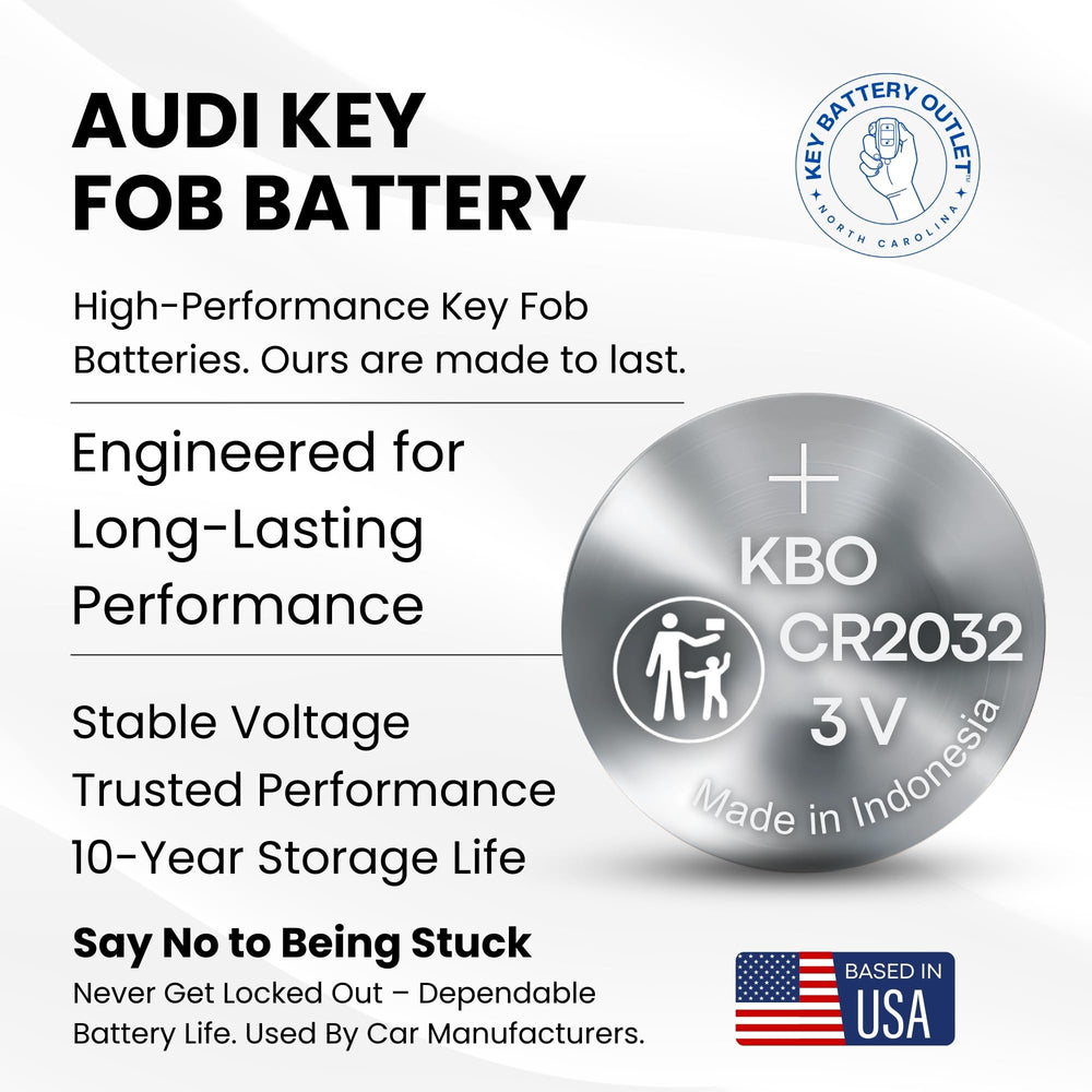Audi key resting on dashboard after replacement, Key Battery Outlet batteries restore remote convenience