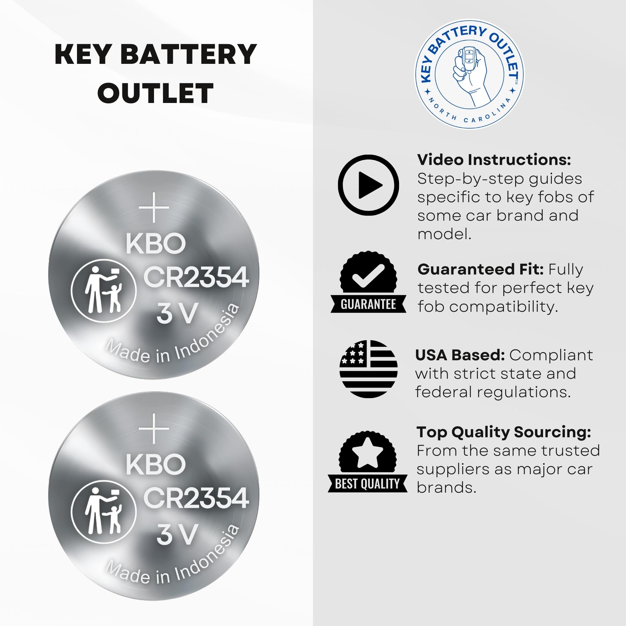 Key Battery Outlet battery pack with Tesla Model X in driveway showing restored remote convenience