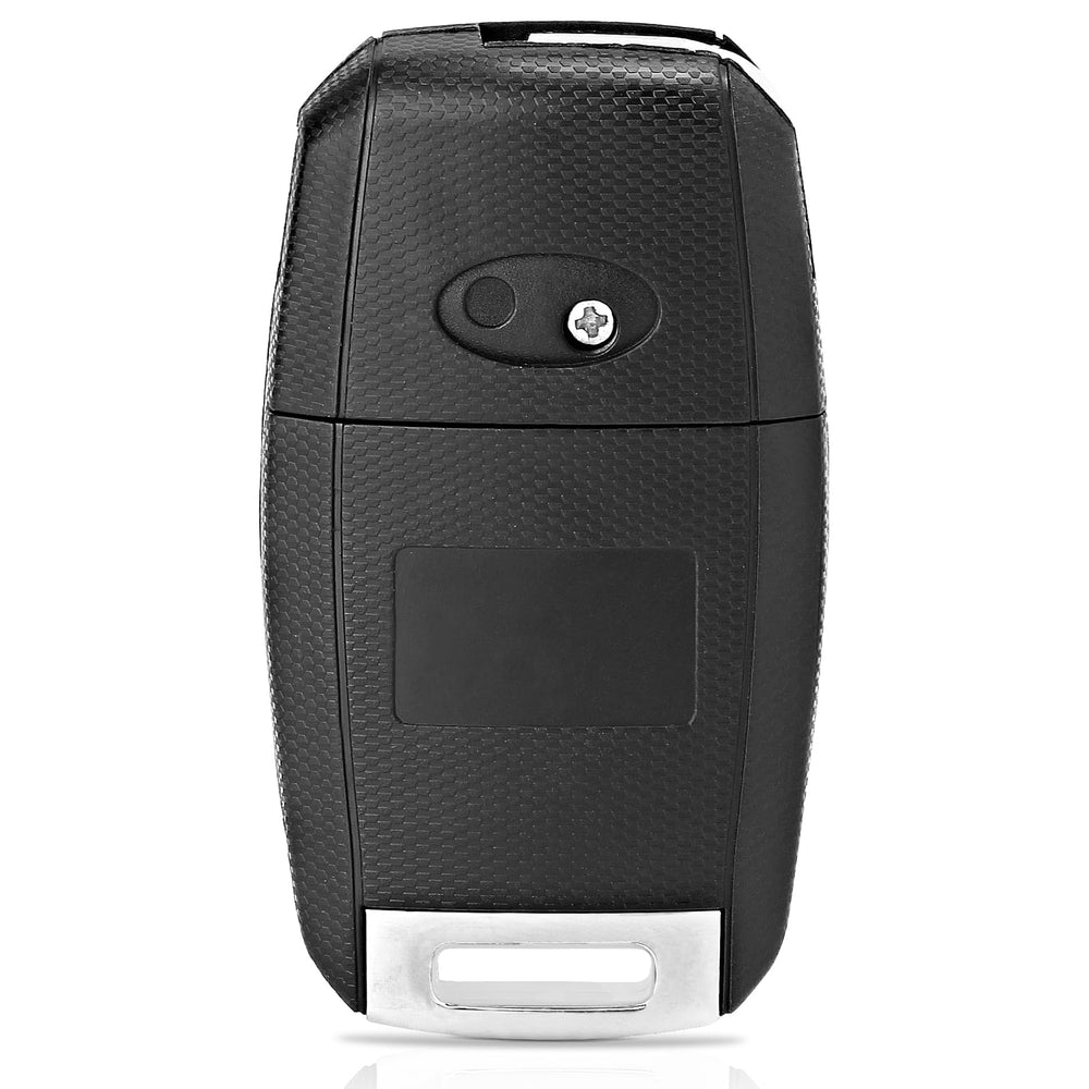 Keyecu remote positioned by Kia Soul ignition and trunk, showing seamless replacement use