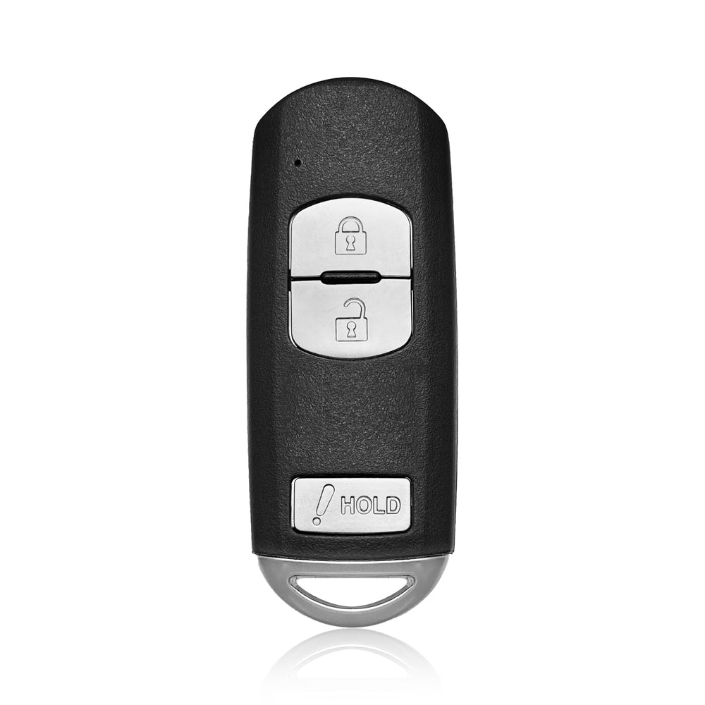 Keylessbest front view of fob showing three-button layout and clear branding benefit: easy replacement