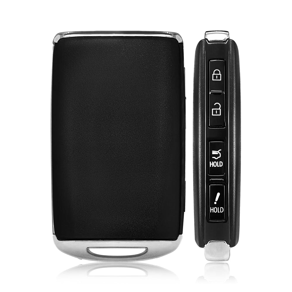 Keylessbest front view of Mazda 4‑button remote showing clean OEM styling and easy access