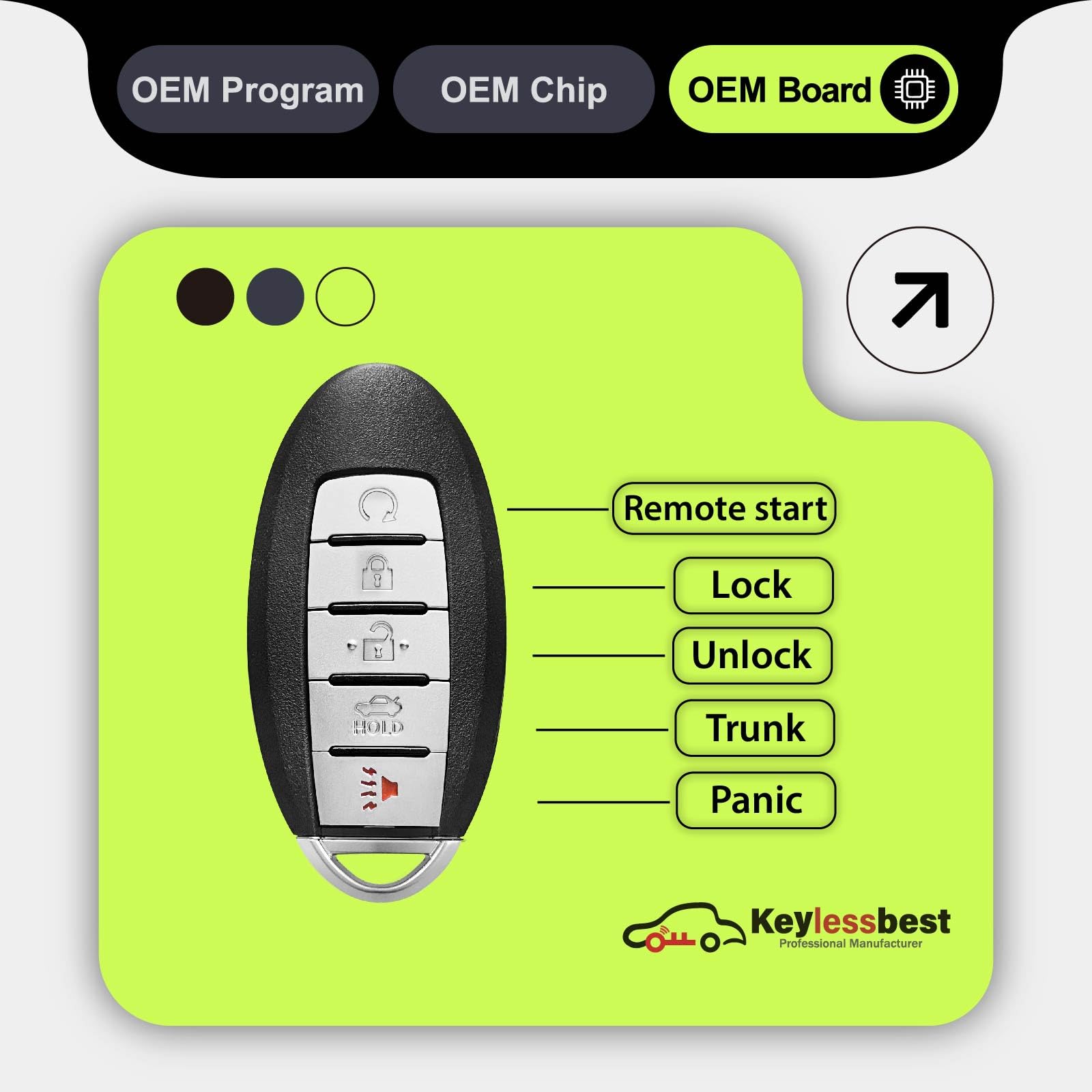 Keylessbest internal chip detail ready for professional immobilizer programming
