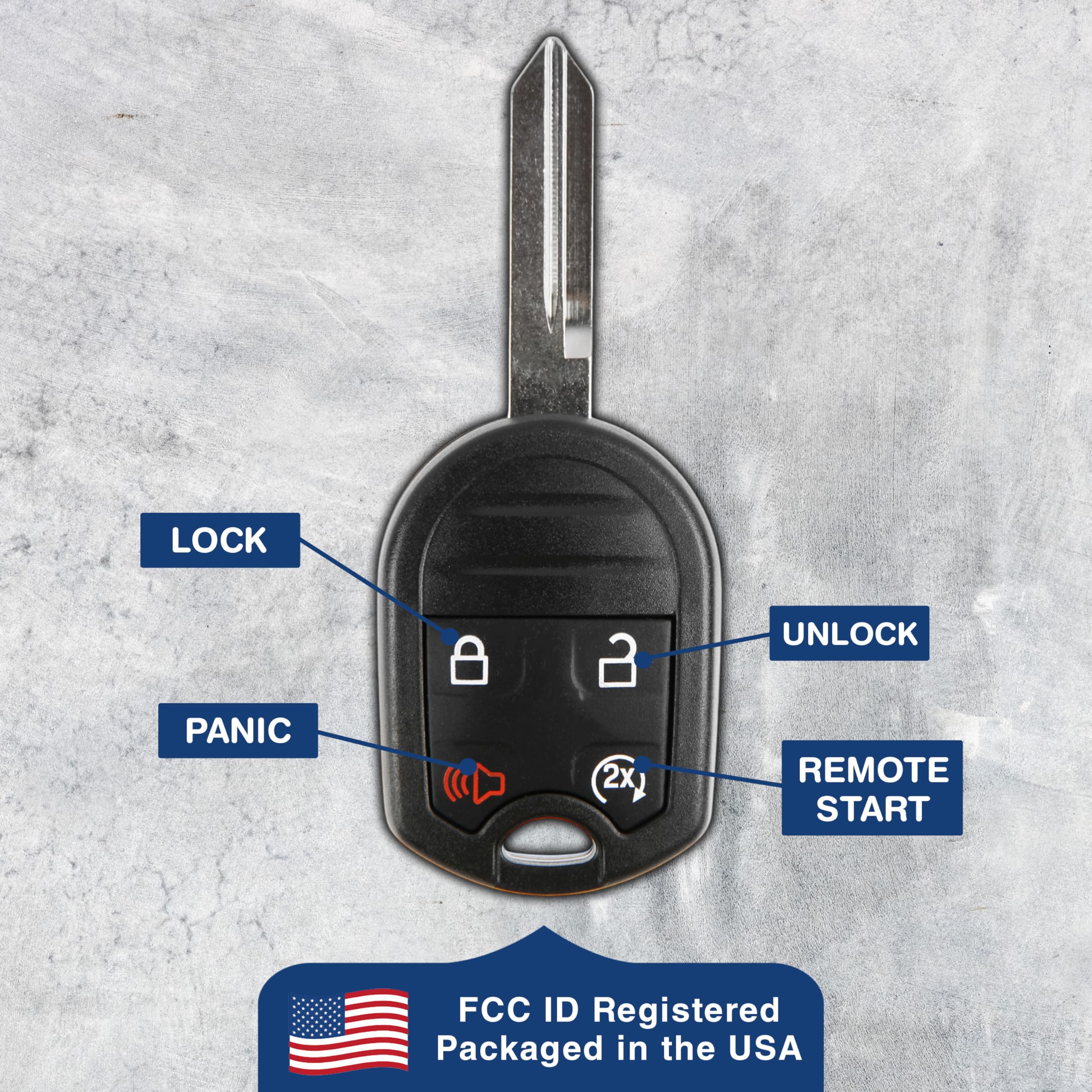 KeylessOption fob installed in vehicle ignition demonstrating fit and function