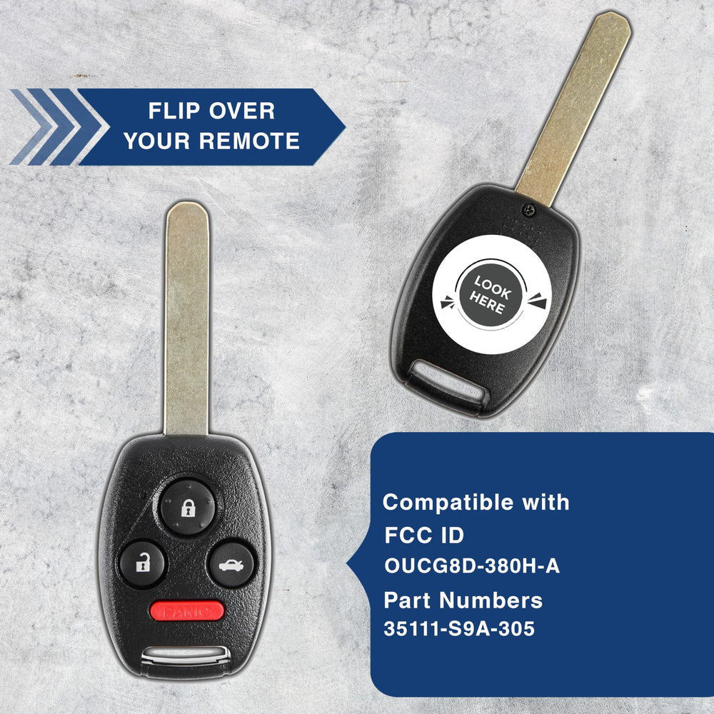 KeylessOption remote held in hand showing size and scale for comfortable handling benefit