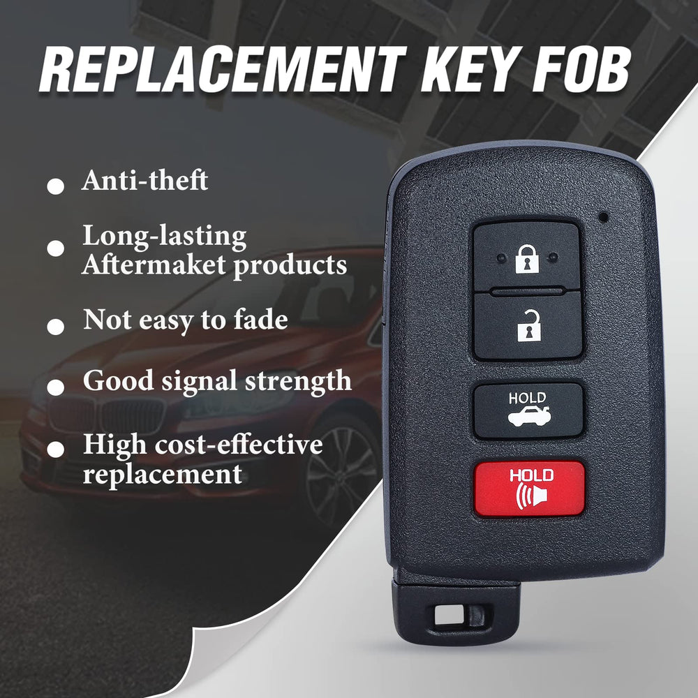Keymall uncut emergency key blank included with remote ready for locksmith cutting