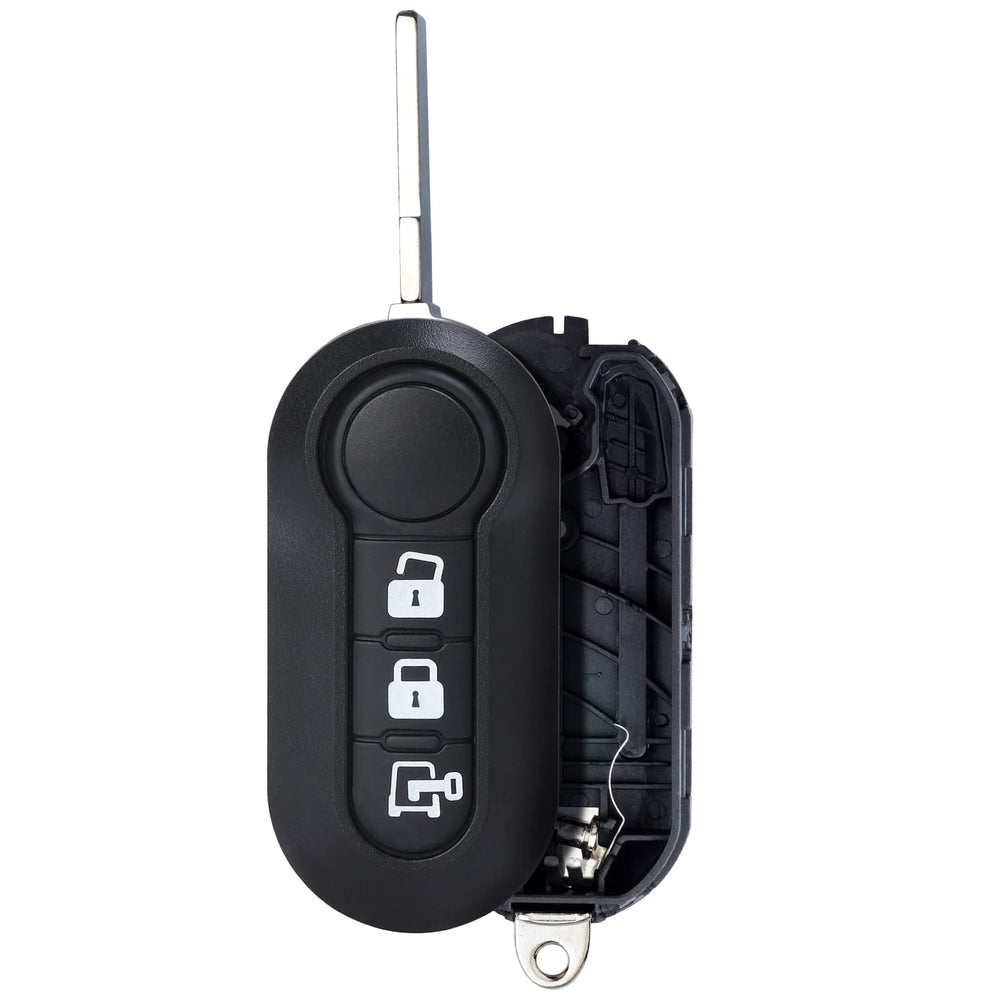 Keymall front view key shell showing 3-button layout and improved appearance