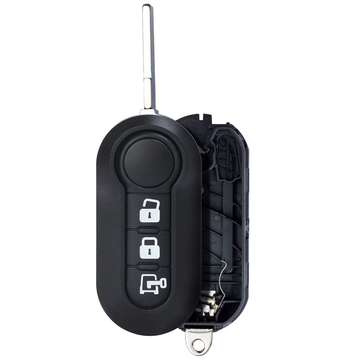 Keymall front view key shell showing 3-button layout and improved appearance
