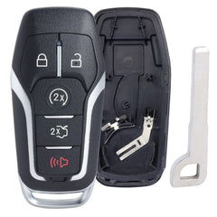 Keymall front view of 5-button shell showing clear button icons and improved grip