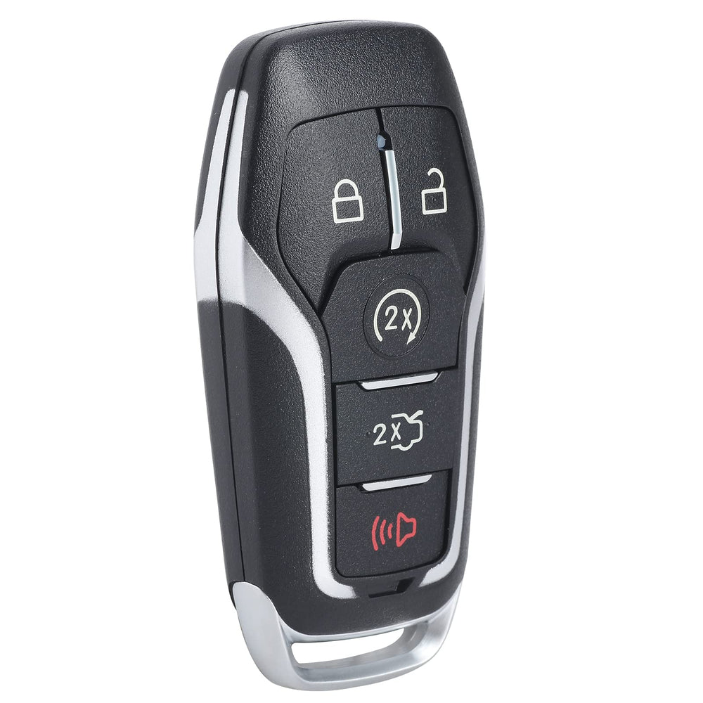 Keymall shell held in hand beside car dashboard showing ready-in-car use