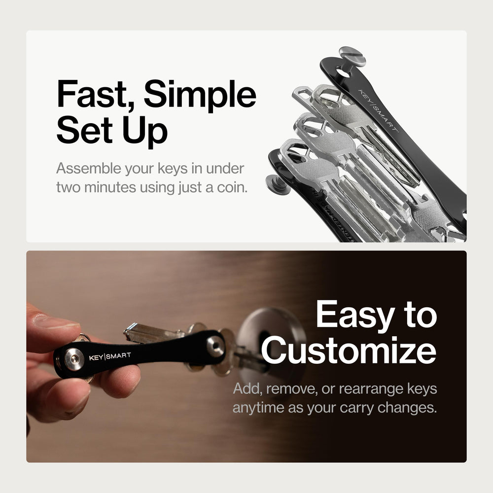 KeySmart loop with car fob attached showing secure fob compatibility benefit