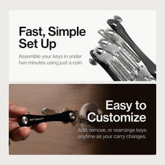 KeySmart loop with car fob attached showing secure fob compatibility benefit