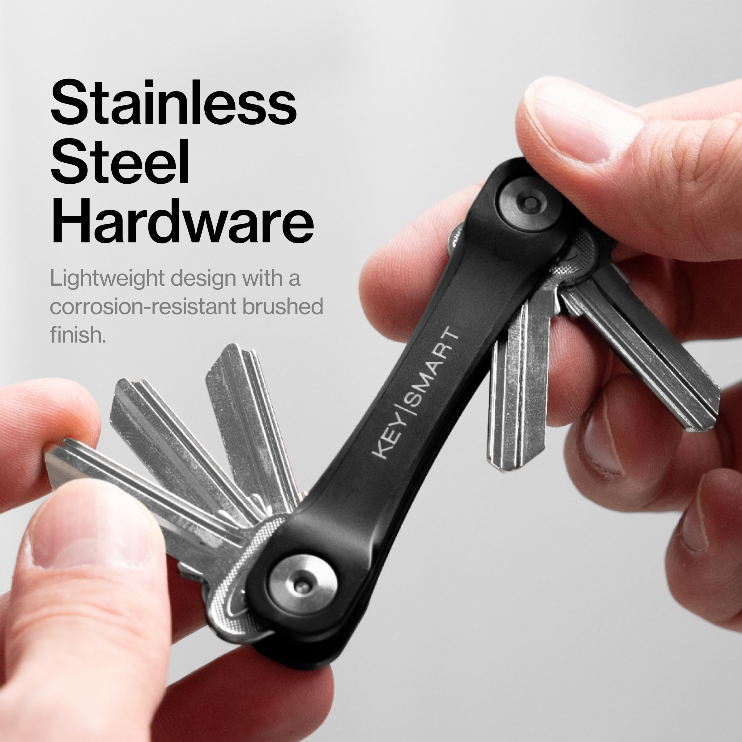 KeySmart next to a smartphone showing scale and minimal bulk benefit