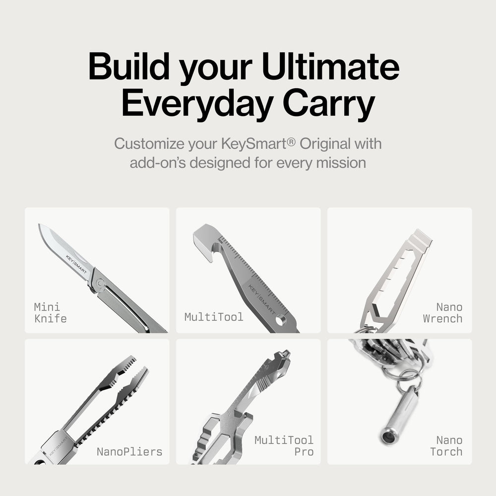 KeySmart side profile illustrating slimness and pocket-friendly benefit