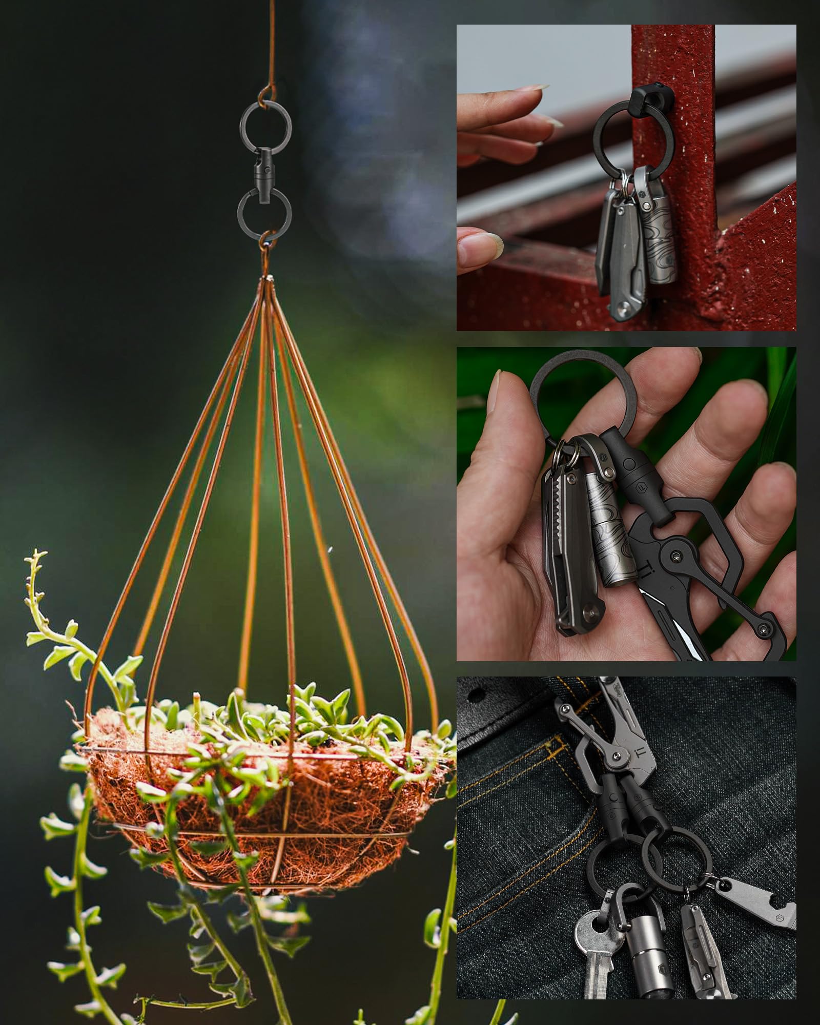KeyUnity car keys fastened to belt loop illustrating hands-free transport advantage