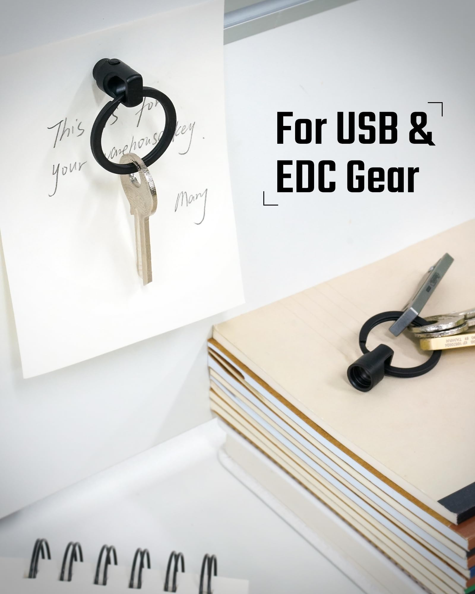 KeyUnity detached ring in hand demonstrating quick magnetic release for sharing keys