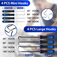 Keze close-up of steel picks and hooks showing precision tips