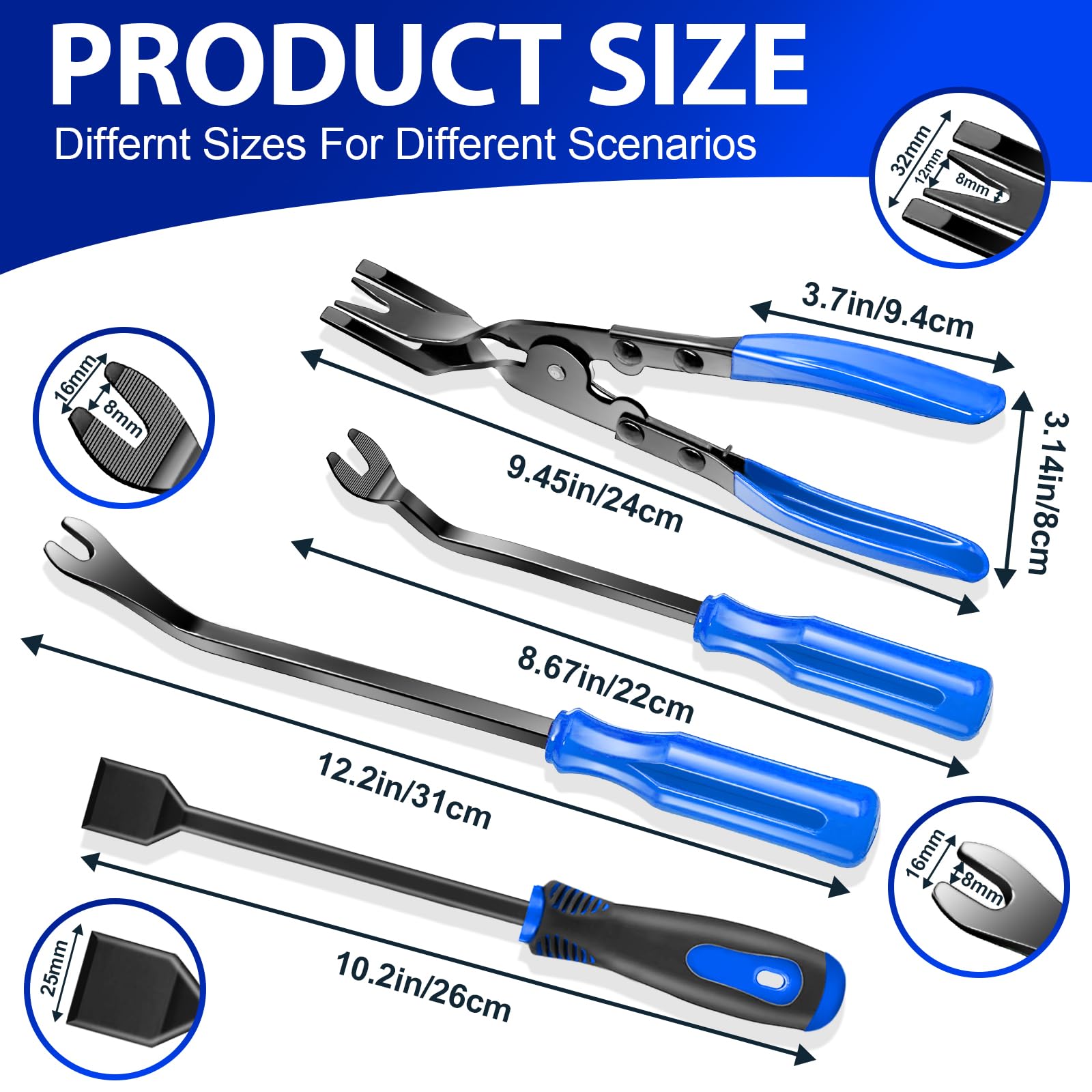 Keze nylon trim tools detail protecting surfaces during removal