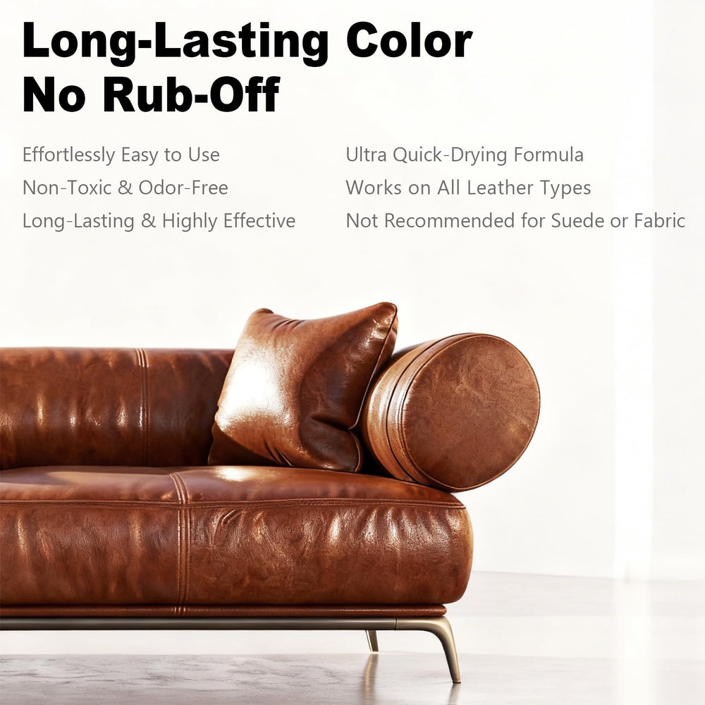 KIEPOL before and after leather split image showing restored black finish