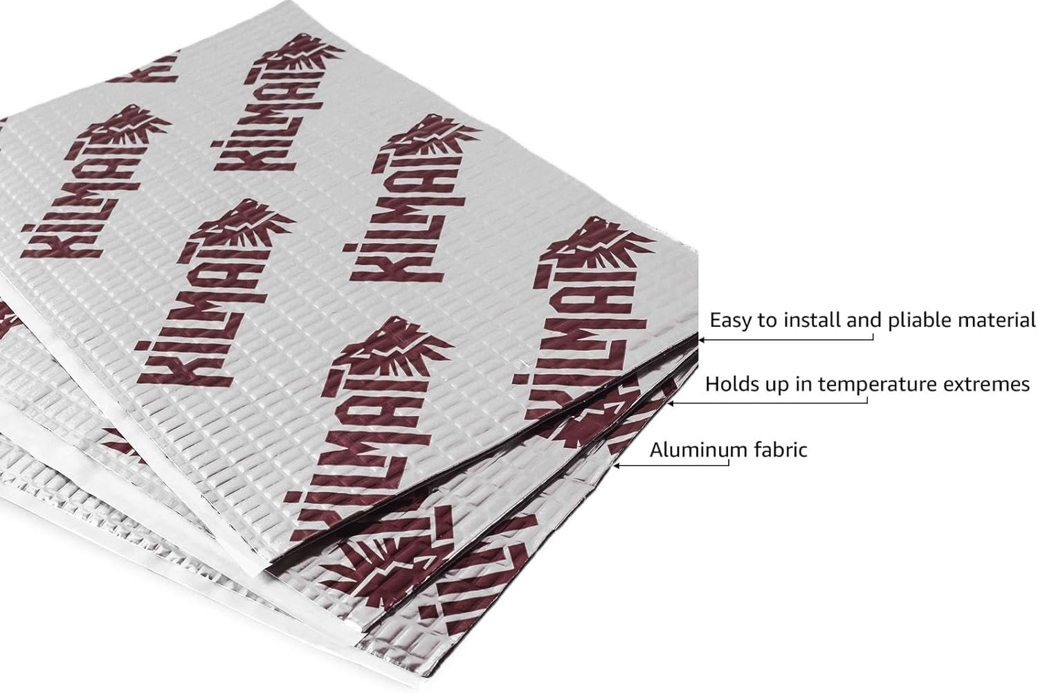 KILMAT foil embossing close-up demonstrating installation indicator benefit