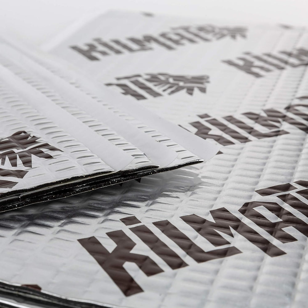 KILMAT installed on car floor reducing road noise and vibration