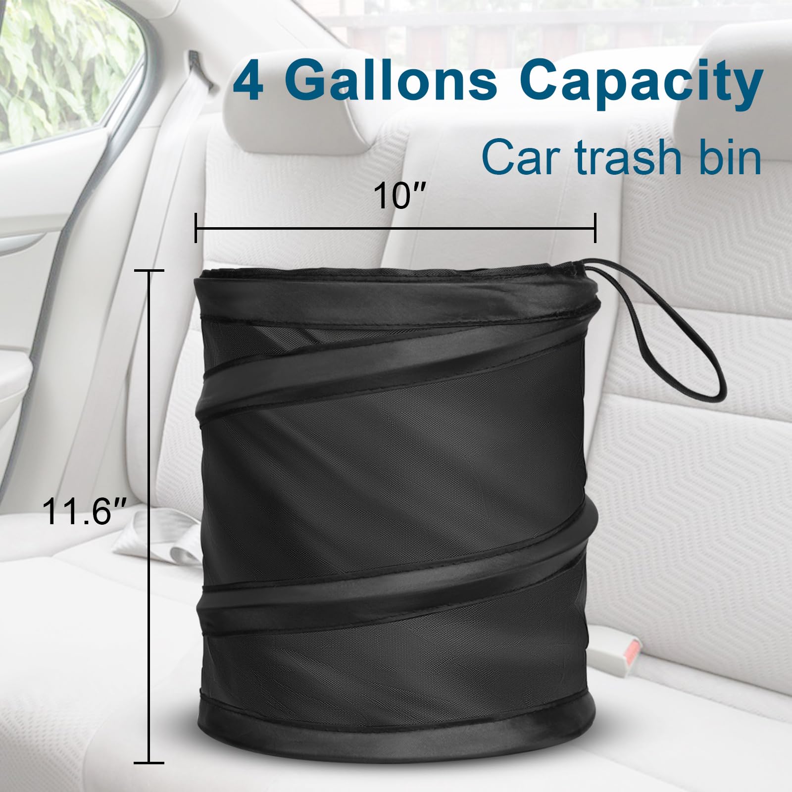Kincown hanging from headrest demonstrating hands-free convenience and stability