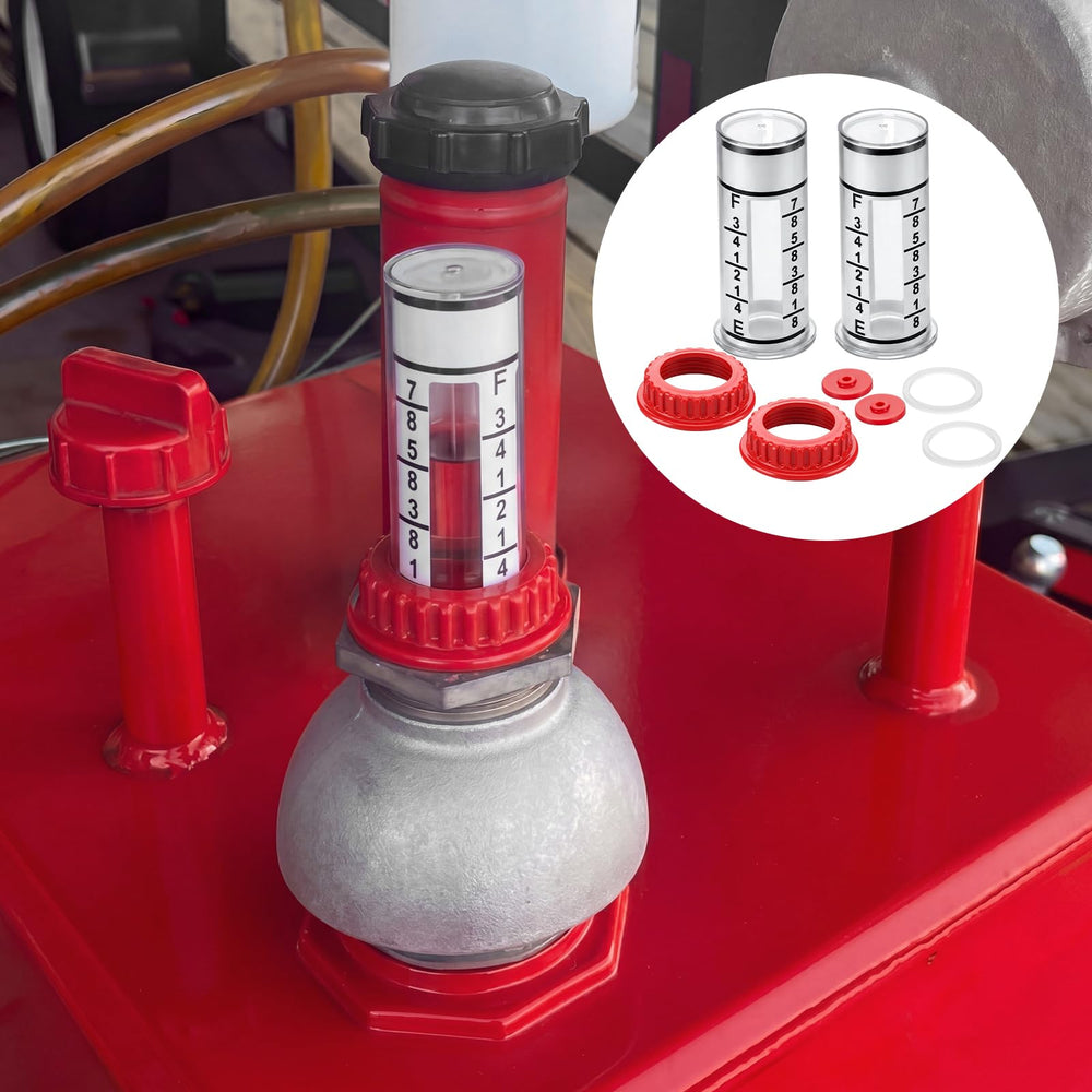Kingdder parts assembled on a fuel gauge in use demonstrating restored function and visible level