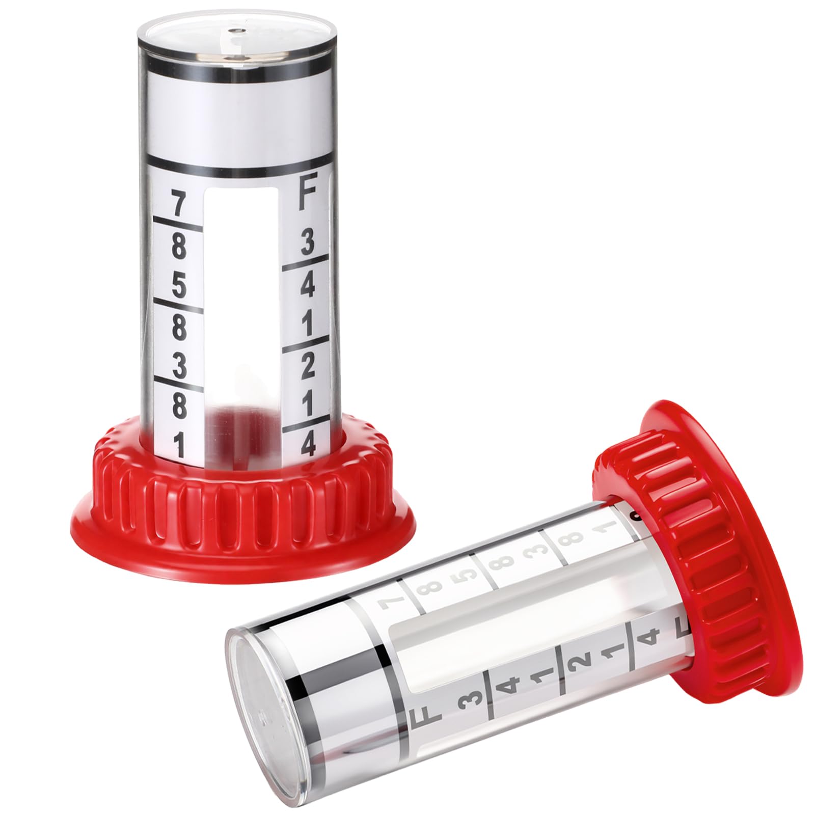Kingdder red plastic nut detail showing locking threads that secure gauge components against vibration