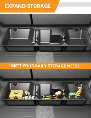 KINGGERI installed under seat in Ram 1500 illustrating hidden storage benefit