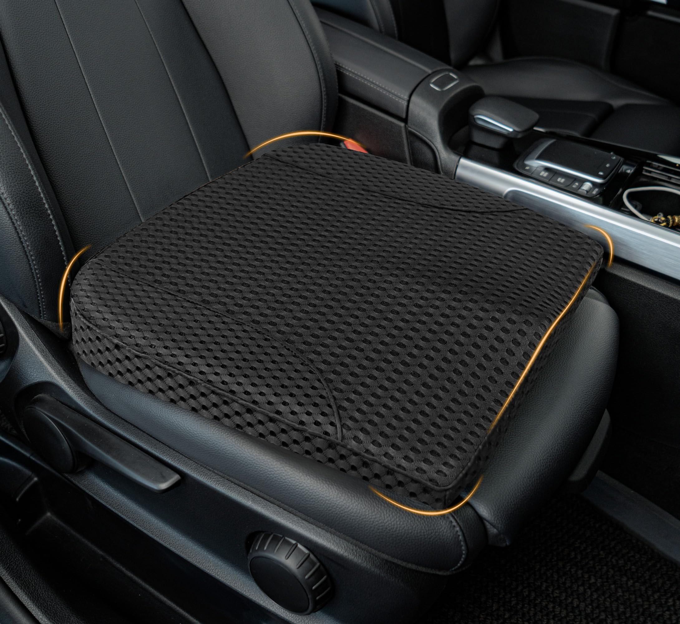 kingphenix front view of cushion showing ergonomic shape and improved seating