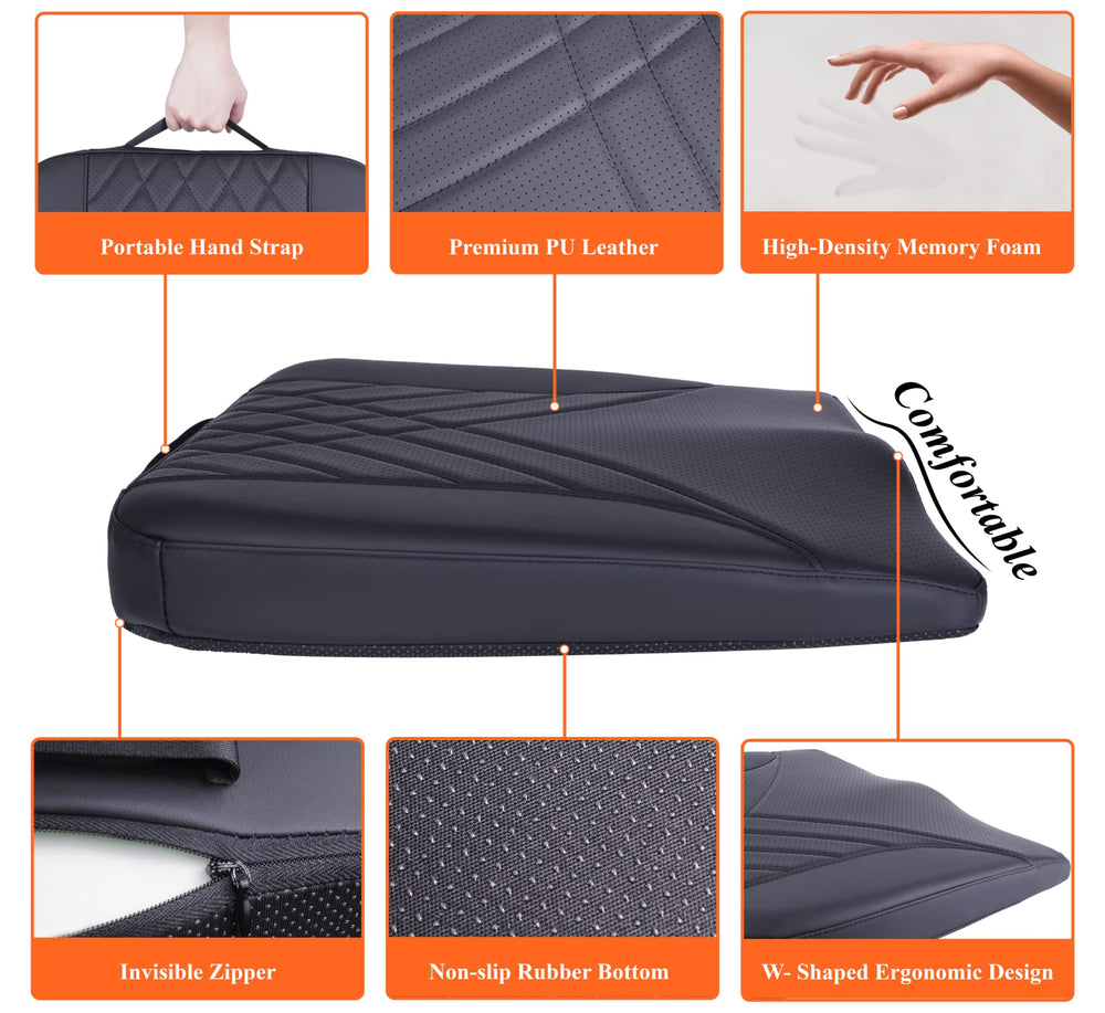 kingphenix cushion installed in car boosting seat height for better road visibility