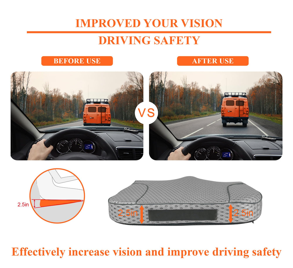 kingphenix installed in a car seat improving visibility and comfort